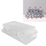 Automatic Rolling Beverage Soda Can Storage Organizer Double Layers Plastic Refrigerator Can Holder Dispenser Bin