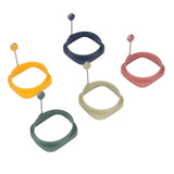 5 PCS Handle Egg Frying Rings Silicone Double Sided Egg Rings Quadrate Round Dual Use Omelet Mold