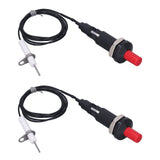 2 Pcs Piezo Igniter 1 Out 2 Push Button with Ignition Needle Wire 1 Meter Piezoelectric Ignition for Fireplace Oven Heater Kitchen In Australia - Darrahopens