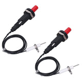 2 Pcs Piezo Igniter 1 Out 2 Push Button with Ignition Needle Wire 1 Meter Piezoelectric Ignition for Fireplace Oven Heater Kitchen In Australia - Darrahopens