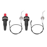 2 Sets Grill Stove Igniter Set Plastic Push Type Universal Threaded Grill Stove Spark Ignition for Kitchen Accessories
