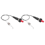 2 Sets Grill Stove Igniter Set Plastic Push Type Universal Threaded Grill Stove Spark Ignition for Kitchen Accessories
