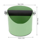 Coffee Knocking Slag Bucket Home Small Anti Slip Coffee Machine Grounds Box Powder Slag Recycling Bucket Green