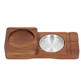 Wooden Cigar Ashtrays Coaster Retro Detachable Exquisite 2 in 1 Whiskey Tray and Cigar Holder for Home Bar Office Square