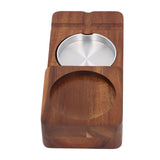 Wooden Cigar Ashtrays Coaster Retro Detachable Exquisite 2 in 1 Whiskey Tray and Cigar Holder for Home Bar Office Square