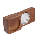Wooden Cigar Ashtrays Coaster Retro Detachable Exquisite 2 in 1 Whiskey Tray and Cigar Holder for Home Bar Office Square