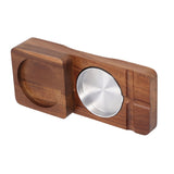 Wooden Cigar Ashtrays Coaster Retro Detachable Exquisite 2 in 1 Whiskey Tray and Cigar Holder for Home Bar Office Square