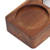 Wooden Cigar Ashtrays Coaster Retro Detachable Exquisite 2 in 1 Whiskey Tray and Cigar Holder for Home Bar Office Square