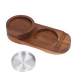 Wooden Cigar Ashtrays Coaster Retro Detachable Exquisite 2 in 1 Whiskey Tray and Cigar Holder for Home Bar Office Oval In Australia - Darrahopens