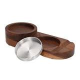 Wooden Cigar Ashtrays Coaster Retro Detachable Exquisite 2 in 1 Whiskey Tray and Cigar Holder for Home Bar Office Oval In Australia - Darrahopens