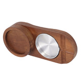Wooden Cigar Ashtrays Coaster Retro Detachable Exquisite 2 in 1 Whiskey Tray and Cigar Holder for Home Bar Office Oval
