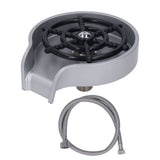 High Pressure Sink Glass Rinser Bar Automatic Cup Washer Kit with ABS Base 80cm Hose Silver In Australia - Darrahopens