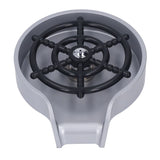 High Pressure Sink Glass Rinser Bar Automatic Cup Washer Kit with ABS Base 80cm Hose Silver