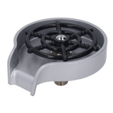 High Pressure Sink Glass Rinser Bar Automatic Cup Washer Kit with ABS Base 80cm Hose Silver