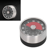 Magnetic Timer Magnet Design Stainless Steel 70db Alert High Accuracy Visual Timer for Kitchen Cooking Management Black