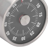 Magnetic Timer Magnet Design Stainless Steel 70db Alert High Accuracy Visual Timer for Kitchen Cooking Management Black
