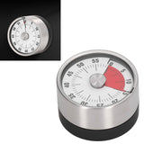 Magnetic Timer Magnet Design Stainless Steel 70db Alert High Accuracy Visual Timer for Kitchen Cooking Management White
