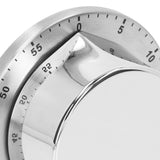 Kitchen Mechanical Timer 304 Stainless Steel Magnetic Suction Chef Cooking Timer Clock White