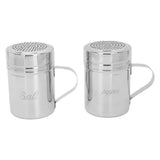 2pcs Stainless Steel Dredge Shaker with Lid Handle Salt Sugar Shakers Seasoning Pepper Shaker for Cooking Baking In Australia - Darrahopens