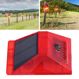 Solar Alarm Lamp 129db Motion Sensor Animal Repeller with Remote Control for Farm Orchard