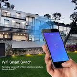 Wifi Smart LED Light Switch Touch Panel 1-Way APP Remote Voice Control for Amazon Alexa AC95-250VWhite Cover