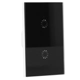 LED Smart Light Switch WiFi Wall Touch 2 Gang for Amazon Alexa Intelligent Voice APP Control AC 95‑250VBlack Cover In Australia - Darrahopens