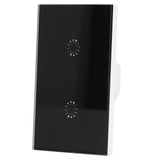 LED Smart Light Switch WiFi Wall Touch 2 Gang for Amazon Alexa Intelligent Voice APP Control AC 95‑250VBlack Cover In Australia - Darrahopens