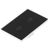 LED Smart Light Switch WiFi Wall Touch 2 Gang for Amazon Alexa Intelligent Voice APP Control AC 95‑250VBlack Cover In Australia - Darrahopens