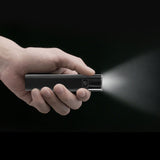 Mini Flashlight Strong Light USB Input Output Phone Charging LED MultiFunction Lamp(Black )
