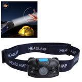 Outdoor USB Rechargeable LED Fishing Headlamp Finger Sensing Waterproof Headlight In Australia - Darrahopens