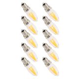 10Pcs E12 Long Filament Light Bulbs 3W AC110V Chandelier Ceiling Lamp Bulb Warm White In Australia - Darrahopens