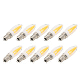 10Pcs E12 Long Filament Light Bulbs 3W AC110V Chandelier Ceiling Lamp Bulb Warm White In Australia - Darrahopens