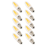 10Pcs E12 Long Filament Light Bulbs 3W AC110V Chandelier Ceiling Lamp Bulb Warm White In Australia - Darrahopens