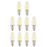 10Pcs E12 Long Filament Small LED Light Bulbs Dimmable Lamp 1.5W AC110V for Home Lighting In Australia - Darrahopens