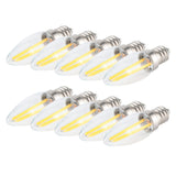 10Pcs E12 Long Filament Small LED Light Bulbs Dimmable Lamp 1.5W AC110V for Home Lighting In Australia - Darrahopens