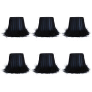 6Pcs Feather Cloth Lampshade Blue Hotel Chandelier Wall Lamp Decoration Protective Cover In Australia - Darrahopens