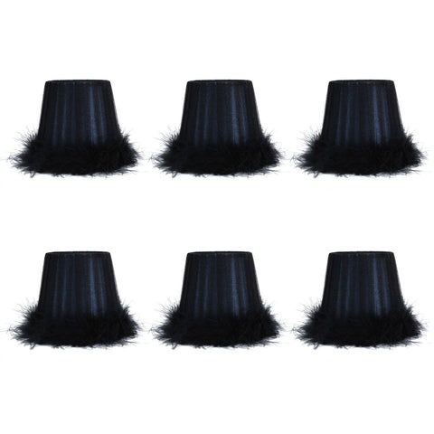 6Pcs Feather Cloth Lampshade Blue Hotel Chandelier Wall Lamp Decoration Protective Cover In Australia - Darrahopens