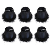 6Pcs Feather Cloth Lampshade Blue Hotel Chandelier Wall Lamp Decoration Protective Cover In Australia - Darrahopens