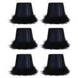 6Pcs Feather Cloth Lampshade Blue Hotel Chandelier Wall Lamp Decoration Protective Cover In Australia - Darrahopens