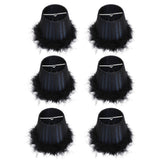 6Pcs Feather Cloth Lampshade Blue Hotel Chandelier Wall Lamp Decoration Protective Cover In Australia - Darrahopens