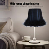 6Pcs Feather Cloth Lampshade Blue Hotel Chandelier Wall Lamp Decoration Protective Cover