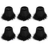 6Pcs Cloth Pendant Lamp Shade with Feather Edge Chandelier Lampshade Light Decoration Accessories In Australia - Darrahopens