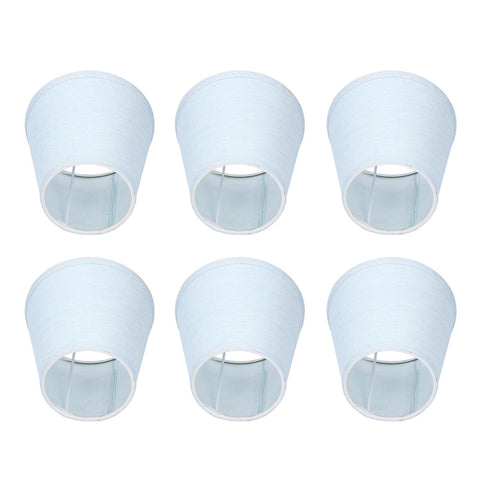 6pcs Sky Blue Cloth Lampshade Wall Lamp Cover Shades Modern Simple Decoration for E14 Screw Chandelier In Australia - Darrahopens
