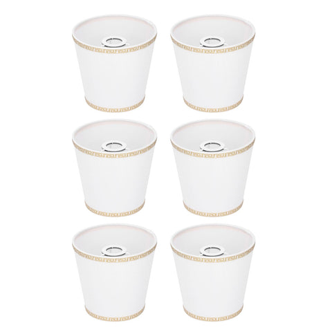 6Pcs European Style Lampshade Cover for Chandelier Wall Light W/E14 Interface Lamp Base Round Mouth Mount