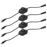 4Pcs 12V LED Brightness Dimmer Lamp Stepless Dimming Knob Controller Accessory Black In Australia - Darrahopens