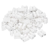 100pcs CH‑2 Connectors for LED Ceiling Light Flame Retardant 2 Port Press Terminal