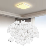 100pcs CH‑2 Connectors for LED Ceiling Light Flame Retardant 2 Port Press Terminal