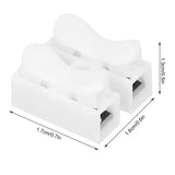 100pcs CH‑2 Connectors for LED Ceiling Light Flame Retardant 2 Port Press Terminal