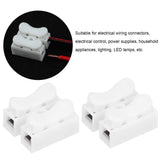 100pcs CH‑2 Connectors for LED Ceiling Light Flame Retardant 2 Port Press Terminal