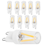10Pcs G9 Base LED Light Bulbs 1.5W AC110V Bi‑Pin Bulb for Chandelier Ceiling Light Wall Lamp